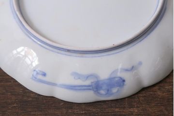 アンティーク雑貨　古民具・骨董　明治期　伊万里焼　色絵七寸皿3枚セット(和食器、中皿)(R-041114)