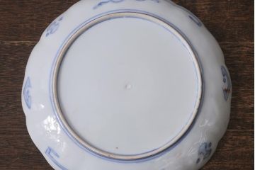 アンティーク雑貨　古民具・骨董　明治期　伊万里焼　色絵七寸皿3枚セット(和食器、中皿)(R-041115)