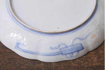 アンティーク雑貨　古民具・骨董　明治期　伊万里焼　色絵七寸皿3枚セット(和食器、中皿)(R-041115)