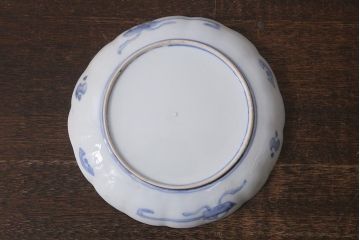 アンティーク雑貨　古民具・骨董　明治期　伊万里焼　色絵七寸皿3枚セット(和食器、中皿)(R-041116)