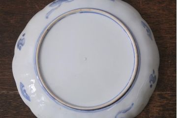 アンティーク雑貨　古民具・骨董　明治期　伊万里焼　色絵七寸皿3枚セット(和食器、中皿)(R-041116)