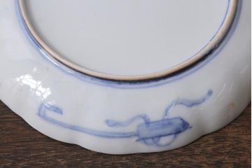 アンティーク雑貨　古民具・骨董　明治期　伊万里焼　色絵七寸皿3枚セット(和食器、中皿)(R-041116)