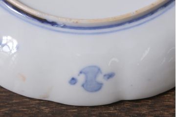 アンティーク雑貨　古民具・骨董　明治期　伊万里焼　色絵七寸皿3枚セット(和食器、中皿)(R-041116)