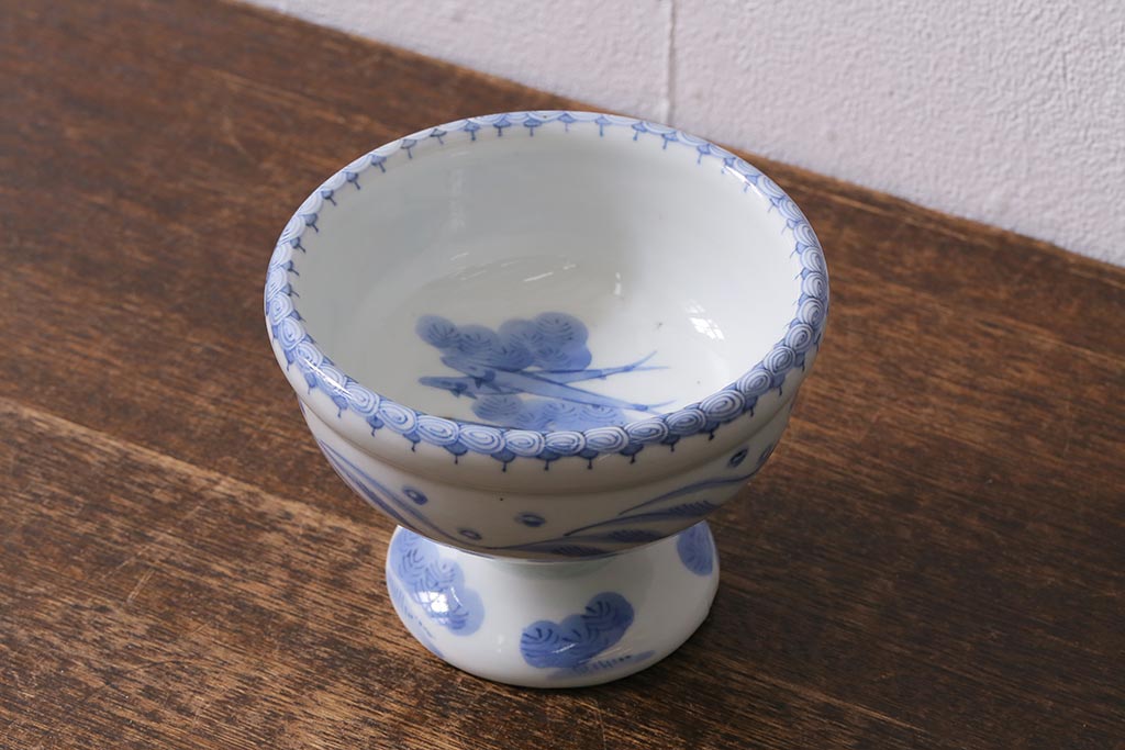 伊万里焼　盃洗　可愛い金魚文　水玉・藻・二匹の金魚　状態良好美品 伊万里焼 盃洗 可愛い金魚文 水玉・藻・二匹の金魚 状態良好美品