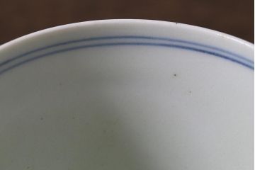 アンティーク雑貨　古民具・骨董　江戸後期　伊万里　染付　蕎麦猪口2個セット(そば猪口、そばちょこ)(R-041121)