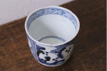 アンティーク雑貨　江戸期　古伊万里　蕎麦猪口(和食器)(R-041124)