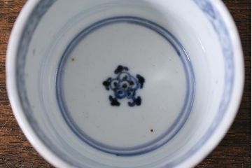 アンティーク雑貨　江戸期　古伊万里　蕎麦猪口(和食器)(R-041124)