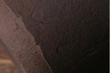 アンティーク雑貨　昭和初期　南部鉄器　天祐堂　梅の図　古い鉄瓶(鉄ビン、茶道具)(R-041132)
