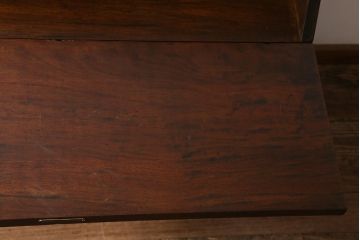 ヴィンテージ家具　ヨーロッパビンテージ　輸入家具　象嵌と挽き物細工が目を引くライティングビューロー(簿記机、在宅ワーク、在宅用ワークデスク、机、在宅ワーク、在宅用引き出し)(R-041133)