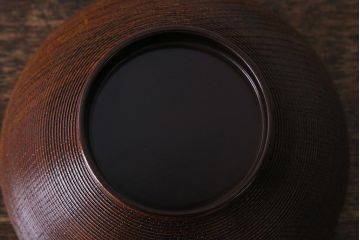 塗師　岡本陽斎　鶴蒔絵煮物椀5客セット　共箱付き(木製椀、漆器)(R-041141)