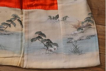 アンティーク着物　江戸縮緬着物(正絹古布、和服)(R-041144)