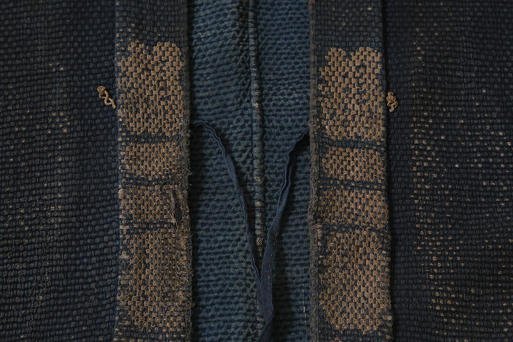 アンティーク雑貨　明治期　火消刺子半纏(刺子長袢纏)(R-041147)