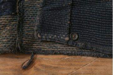 アンティーク雑貨　明治期　火消刺子半纏(刺子長袢纏)(R-041147)