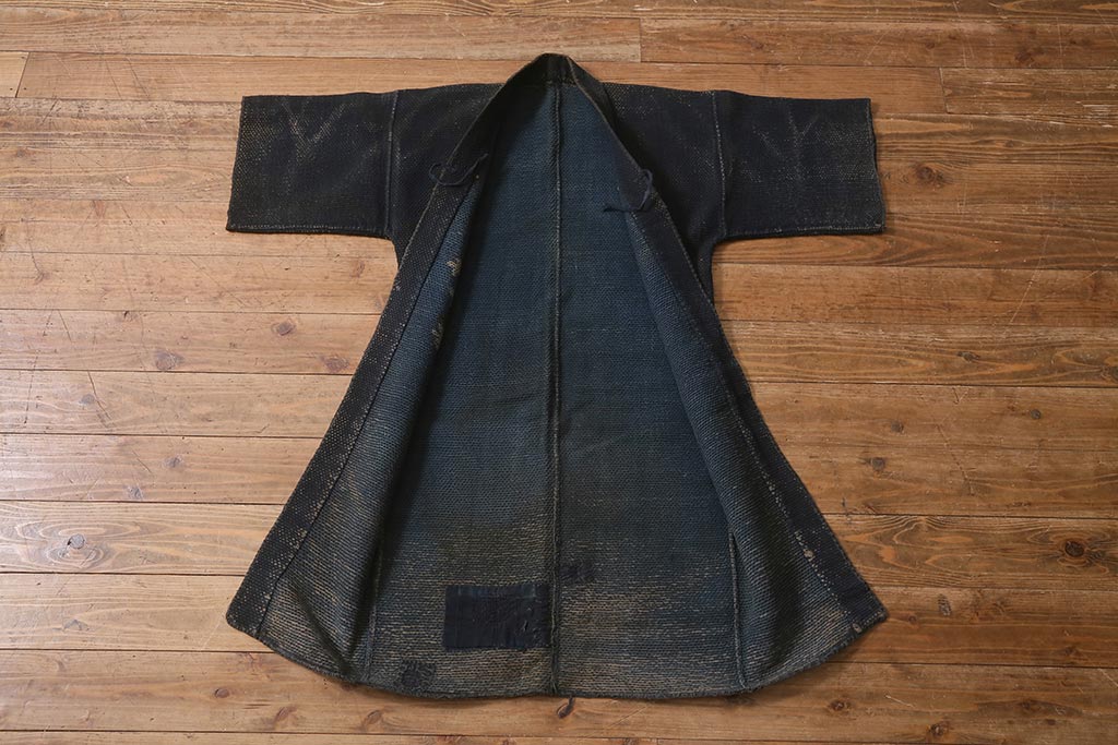 アンティーク雑貨　明治期　火消刺子半纏(刺子長袢纏)(R-041147)