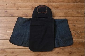 アンティーク雑貨　明治期　古い刺子頭巾(刺し子袢纏)(R-041149)