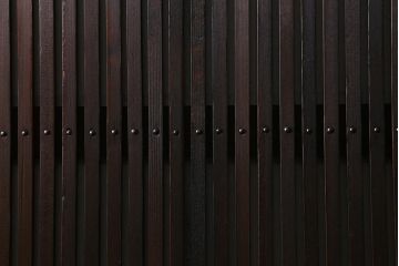 アンティーク建具　昭和中期　裏障子付き　上質な和の空間を演出する格子戸2枚セット(引き戸、建具)(R-041151)