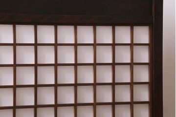 中古　松本民芸家具　和の風情が漂う障子付き衝立(つい立て、パーテーション)(R-041152)