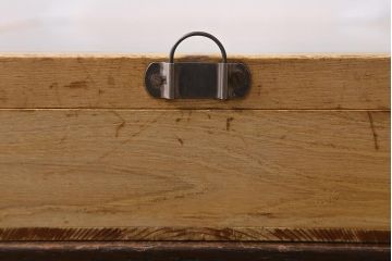 アンティーク雑貨　昭和レトロ　駄菓子屋　ブリキ　レトロな木製ショーケース(コレクションケース、ガラスケース、小物入れ、収納箱)(R-041156)