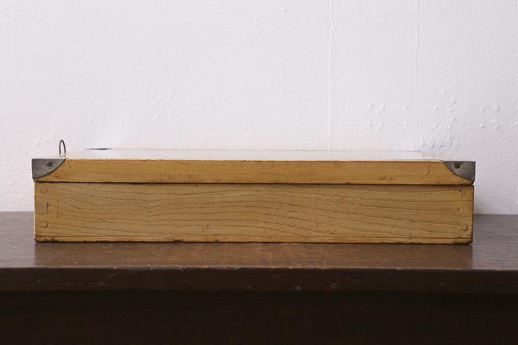 ビンテージ　ブリキ菓子ケース　昭和レトロ　ショーケース　古道具　古家具 完全出し子 昭和レトロ 駄菓子 ショーケース ヴィンテージ 出し