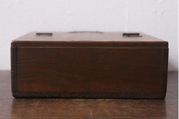 アンティーク雑貨　古民具・骨董　明治大正期　味わい深い小物収納箱(木箱、小箱、時代箱)(R-041158)