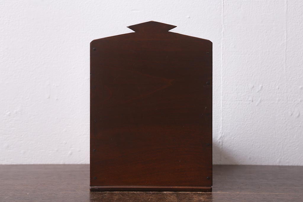 アンティーク雑貨　和製アンティーク　大正昭和初期　郵便物がすっきり収納できる木製レターラック(レターケース、状差し、ホルダー、卓上収納)(R-041160)