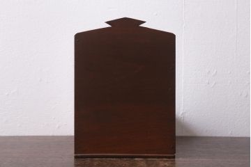 アンティーク雑貨　和製アンティーク　大正昭和初期　郵便物がすっきり収納できる木製レターラック(レターケース、状差し、ホルダー、卓上収納)(R-041160)