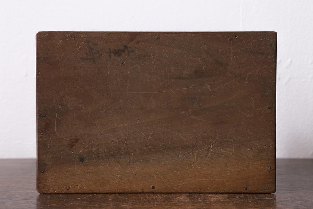 アンティーク雑貨　和製アンティーク　大正昭和初期　郵便物がすっきり収納できる木製レターラック(レターケース、状差し、ホルダー、卓上収納)(R-041160)