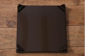 アンティーク雑貨　明治大正　廣瀬作　輪島塗木製蒔絵膳10枚(共箱、漆器)(R-041163)