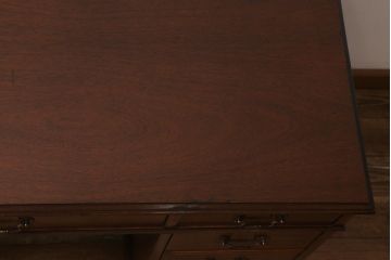 中古　DREXEL HERITAGE (ドレクセルヘリテイジ)　マホガニー材　洗練された大人の雰囲気醸し出す両袖デスク(机、在宅ワーク、在宅用ワークデスク)(R-041164)