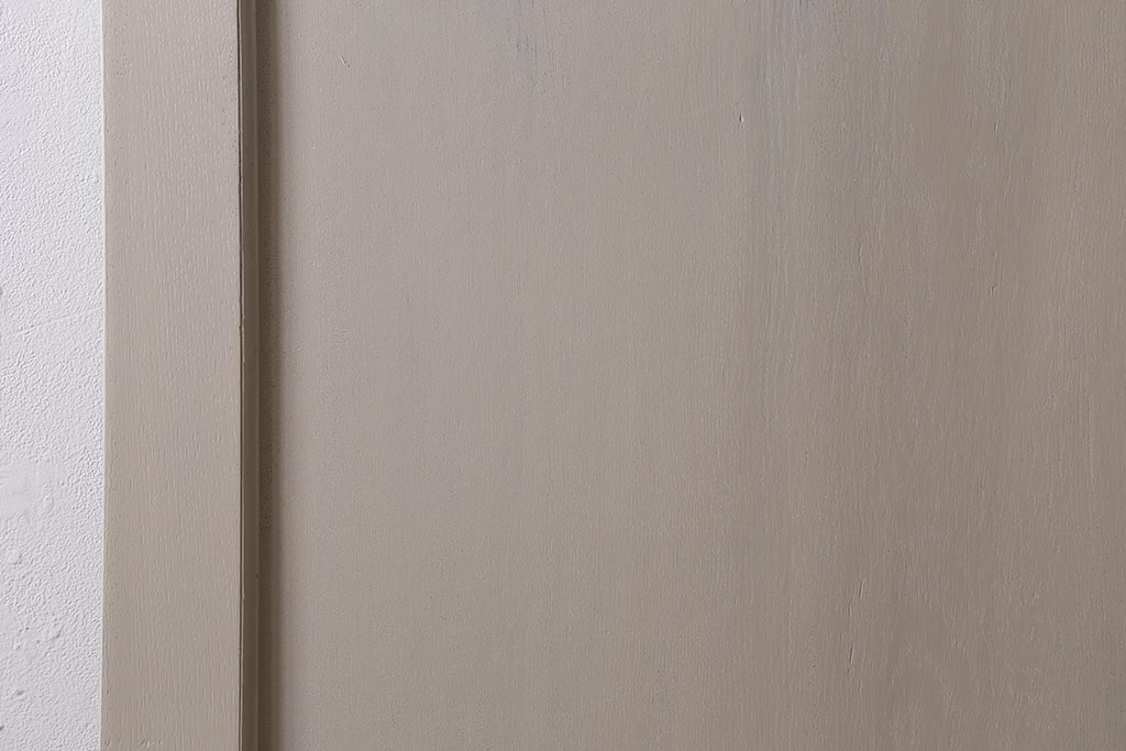 アンティーク建具　昭和中期　ナチュラルテイストにおすすめのホワイトペイントの板戸1枚(引き戸)(R-041173)