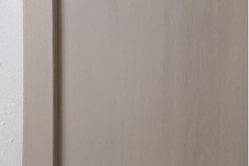 アンティーク建具　昭和中期　ナチュラルテイストにおすすめのホワイトペイントの板戸1枚(引き戸)(R-041173)