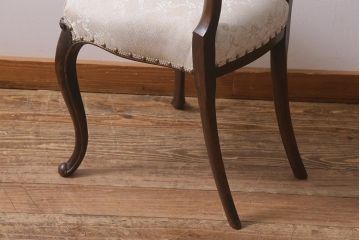 アンティーク家具　フランスアンティーク　マホガニー材　優雅な佇まいが魅力のバルーンバックチェア(椅子、ダイニングチェア)(R-041174)