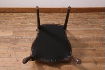 アンティーク家具　フランスアンティーク　マホガニー材　優雅な佇まいが魅力のバルーンバックチェア(椅子、ダイニングチェア)(R-041174)