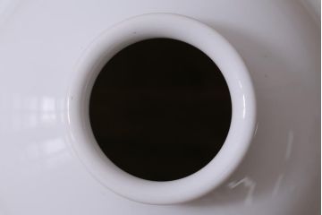 アンティーク家具　オールドノリタケ・則武(日陶)　ローズ(薔薇)　鮮やかな絵柄が目を引く電笠(天井照明、シェード)(R-041178)