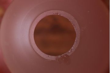 アンティーク照明　イギリスアンティーク　フリルがかわいらしいクランベリーシェードのペンダントライト(天井照明、吊り下げ照明)(R-041180)