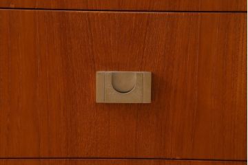 ヴィンテージ家具　日田工芸　チーク材　北欧風のデザインが素敵なキャビネット(収納棚、飾り棚、リビングボード、ビンテージ)(R-041191)