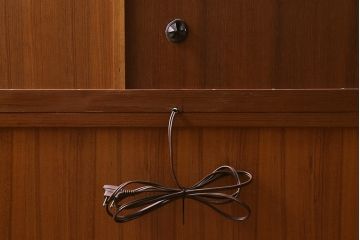 ヴィンテージ家具　日田工芸　チーク材　北欧風のデザインが素敵なキャビネット(収納棚、飾り棚、リビングボード、ビンテージ)(R-041191)