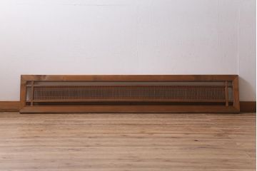 アンティーク建具　和製アンティーク　昭和後期　井桁枠に繊細な格子が映える上品な欄間(明かり取り、明り取り、建具)(R-041195)