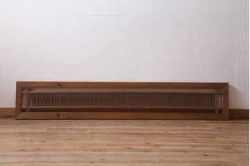 アンティーク建具　和製アンティーク　昭和後期　井桁枠に繊細な格子が映える上品な欄間(明かり取り、明り取り、建具)(R-041195)