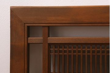 アンティーク建具　和製アンティーク　昭和後期　井桁枠に繊細な格子が映える上品な欄間(明かり取り、明り取り、建具)(R-041195)