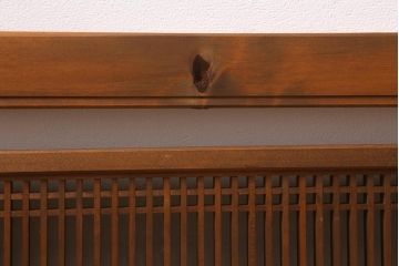 アンティーク建具　和製アンティーク　昭和後期　井桁枠に繊細な格子が映える上品な欄間(明かり取り、明り取り、建具)(R-041195)