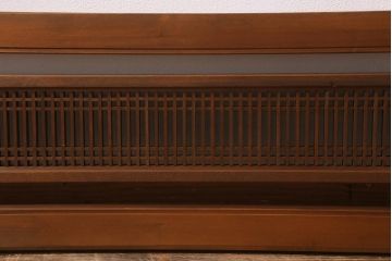 アンティーク建具　和製アンティーク　昭和後期　井桁枠に繊細な格子が映える上品な欄間(明かり取り、明り取り、建具)(R-041195)