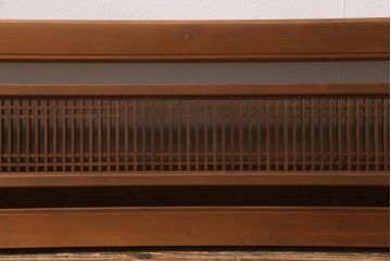 アンティーク建具　和製アンティーク　昭和後期　井桁枠に繊細な格子が映える上品な欄間(明かり取り、明り取り、建具)(R-041196)