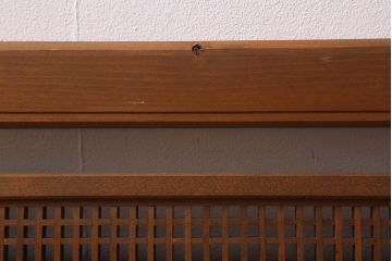 アンティーク建具　和製アンティーク　昭和後期　井桁枠に繊細な格子が映える上品な欄間(明かり取り、明り取り、建具)(R-041196)