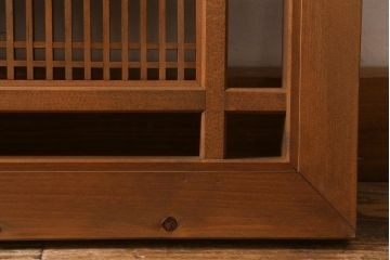 アンティーク建具　和製アンティーク　昭和後期　井桁枠に繊細な格子が映える上品な欄間(明かり取り、明り取り、建具)(R-041196)