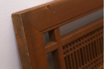 アンティーク建具　和製アンティーク　昭和後期　井桁枠に繊細な格子が映える上品な欄間(明かり取り、明り取り、建具)(R-041196)