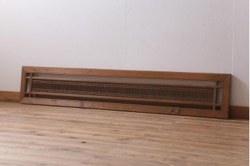 アンティーク建具　和製アンティーク　昭和後期　井桁枠に繊細な格子が映える上品な欄間(明かり取り、明り取り、建具)(R-041196)