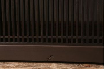 アンティーク建具　和製アンティーク　昭和中期　細い桟が上品な和の空間を演出する筬欄間(オサランマ、明り取り、建具)(R-041197)