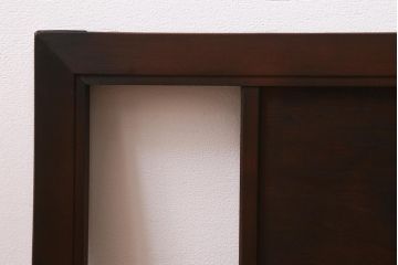 アンティーク建具　和製アンティーク　昭和中期　松に鷹　迫力ある彫りが見事な彫刻欄間(明かり取り、明り取り、建具)(R-041198)