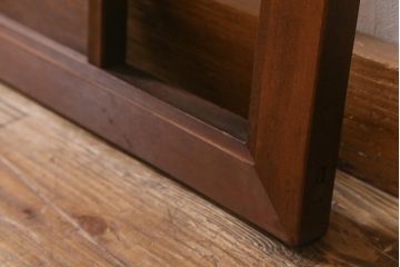 アンティーク建具　和製アンティーク　昭和中期　松に鷹　迫力ある彫りが見事な彫刻欄間(明かり取り、明り取り、建具)(R-041198)